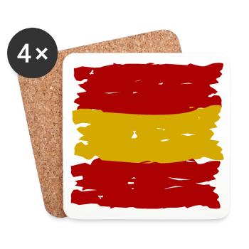 Das spanische Team - Untersetzer (4er-Set) - Weiß - Vorne