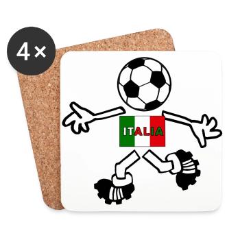 Der Fußballer aus Italien - Untersetzer (4er-Set) - Weiß - Vorne