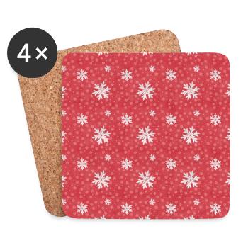 Snowflakes at Christmas - Coasters (set of 4) - white - Front