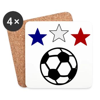 Der französische Fußball - Untersetzer (4er-Set) - Weiß - Vorne