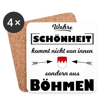 Schönheit aus Böhmen - Untersetzer (4er-Set) - Weiß - Vorne