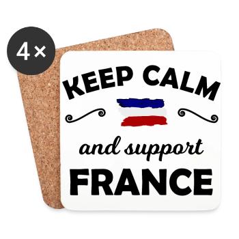 Les supporters de la France - Dessous de verre (lot de 4) - blanc - Devant