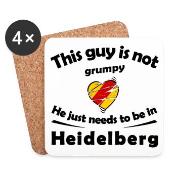 The heart of Heidelberg - Coasters (set of 4) - white - Front