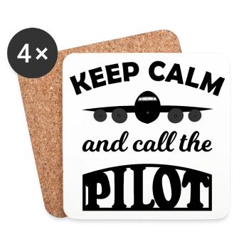 The best pilot - Coasters (set of 4) - white - Front