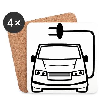 Electric Vans - Coasters (set of 4) - white - Front