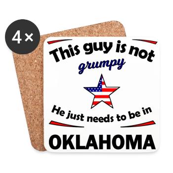 Oklahoma - Coasters (set of 4) - white - Front