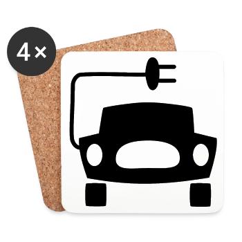 Electric vehicles - Coasters (set of 4) - white - Front
