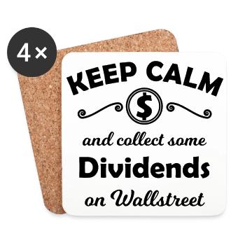 The dividend collectors - Coasters (set of 4) - white - Front