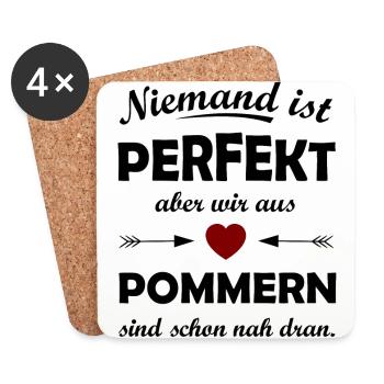 Die Leute aus Pommern - Untersetzer (4er-Set) - Weiß - Vorne