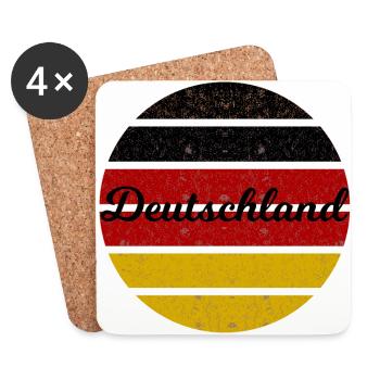 Les Allemands - Dessous de verre (lot de 4) - blanc - Devant