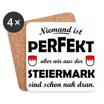 In der Steiermark zuhause - Untersetzer (4er-Set) - Weiß - Vorne