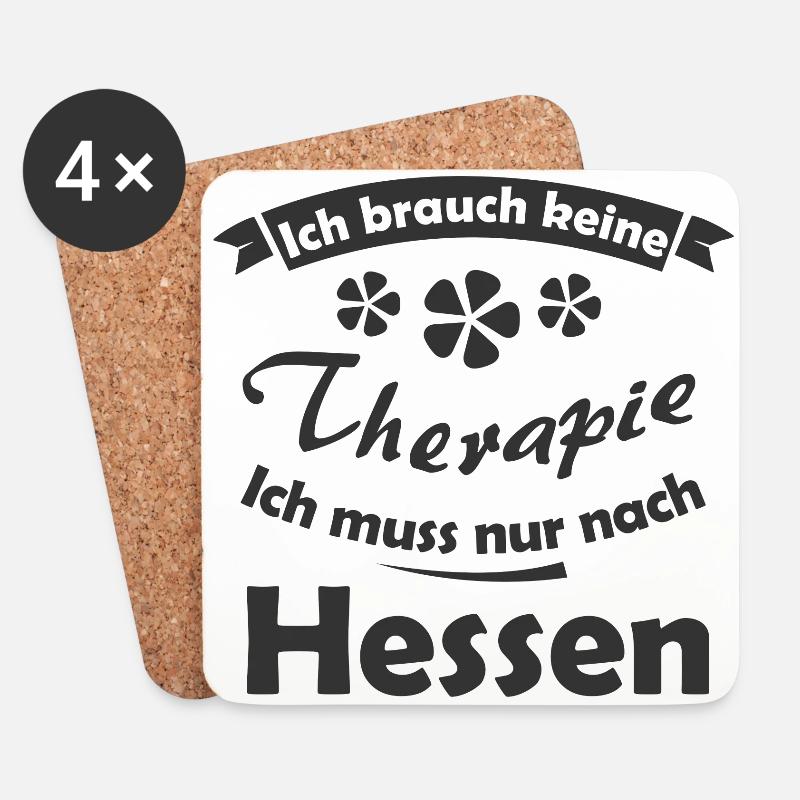 Die Therapie in Hessen - Untersetzer (4er-Set) - Weiß