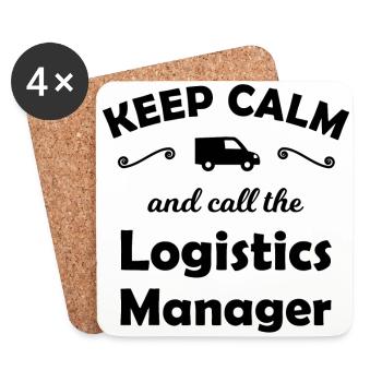 The Logistics Manager - Coasters (set of 4) - white - Front