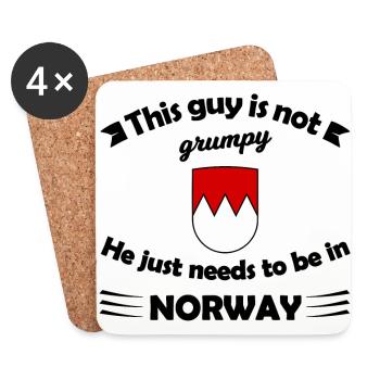 Norwegen - Untersetzer (4er-Set) - Weiß - Vorne