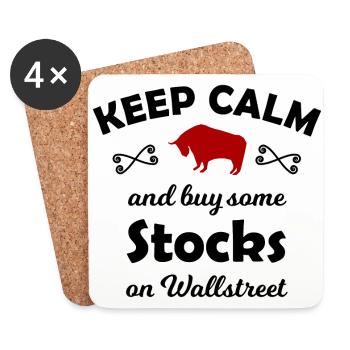 Stock market investor - Coasters (set of 4) - white - Front