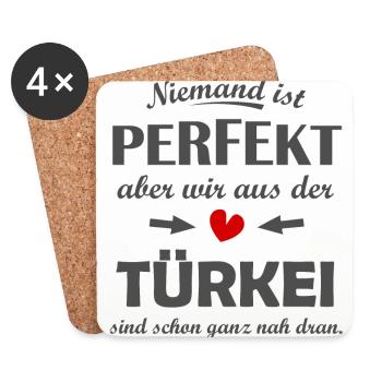 Perfekt aus der Türkei - Untersetzer (4er-Set) - Weiß - Vorne