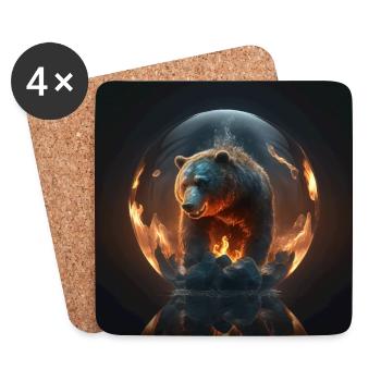 Bearsphere - Bärsphere - Coasters (set of 4) - white - Front