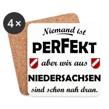 Die Niedersachsen - Untersetzer (4er-Set) - Weiß - Vorne