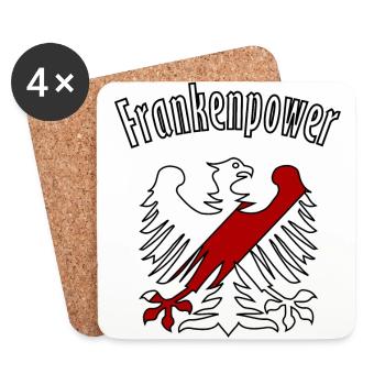 Die Power aus Franken - Untersetzer (4er-Set) - Weiß - Vorne