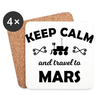 Le voyage vers Mars - Dessous de verre (lot de 4) - blanc - Devant