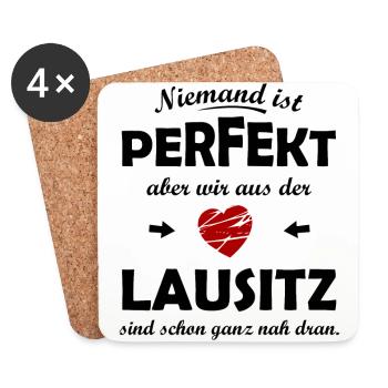 Die Lausitz - Untersetzer (4er-Set) - Weiß - Vorne