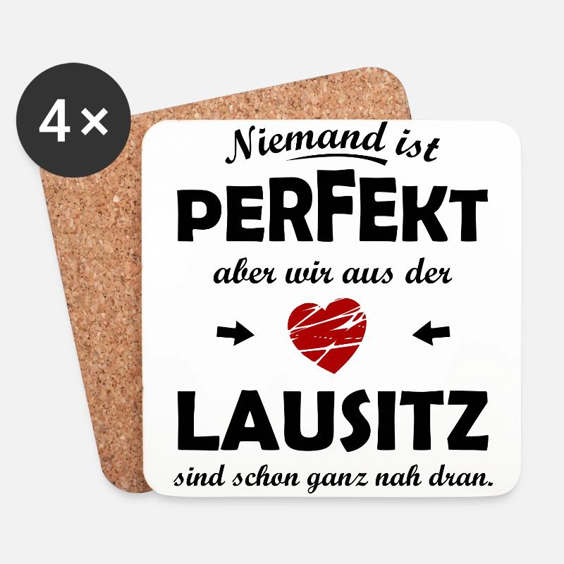 Die Lausitz - Untersetzer (4er-Set) - Weiß