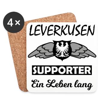 Leverkusen City - Untersetzer (4er-Set) - Weiß - Vorne