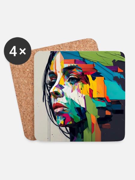 Premium Design - Untersetzer (4er-Set) - Weiß