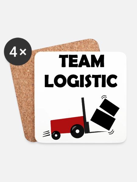 Das Team Logistik - Untersetzer (4er-Set) - Weiß