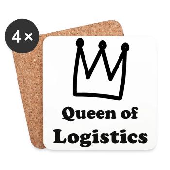 Die Queen des Transports - Untersetzer (4er-Set) - Weiß - Vorne
