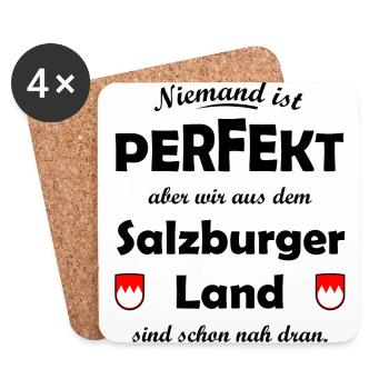 Das Salzburger Land - Untersetzer (4er-Set) - Weiß - Vorne