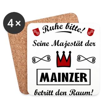 Herr aus Mainz - Untersetzer (4er-Set) - Weiß - Vorne