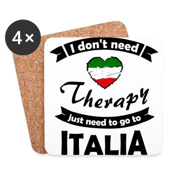 Vacances en Italie - Dessous de verre (lot de 4) - blanc - Devant
