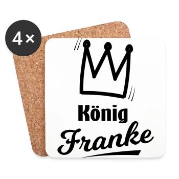 Frankenkönig - Untersetzer (4er-Set) - Weiß - Vorne
