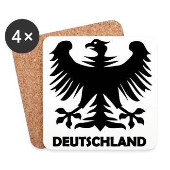 Für die Deutschen - Untersetzer (4er-Set) - Weiß - Vorne