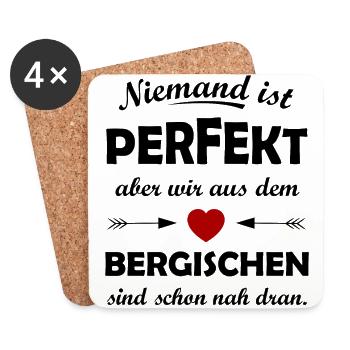 Heimat Bergisches Land - Untersetzer (4er-Set) - Weiß - Vorne