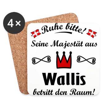 Walliser Majestäten - Untersetzer (4er-Set) - Weiß - Vorne