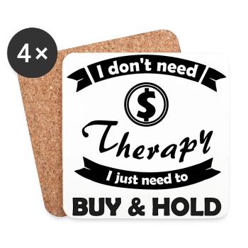Therapie Investment - Untersetzer (4er-Set) - Weiß - Vorne