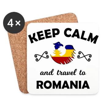 Die Fahrt nach Romania - Untersetzer (4er-Set) - Weiß - Vorne