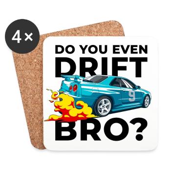 Funny car design gift idea - Untersetzer (4er-Set) - Weiß - Vorne