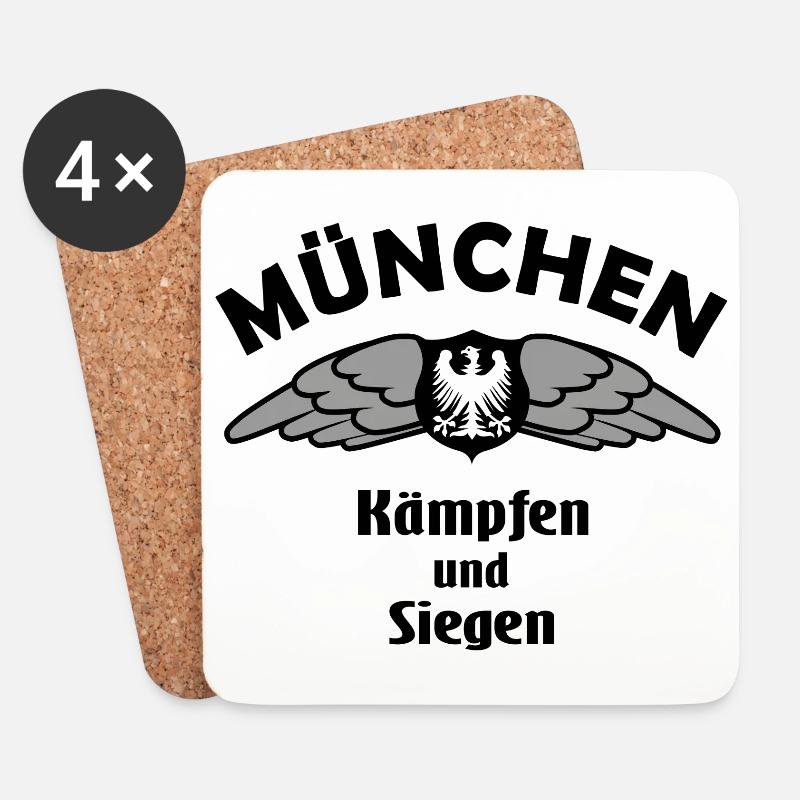 Stadt München - Untersetzer (4er-Set) - Weiß