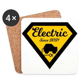 Electric vehicles - Coasters (set of 4) - white - Front