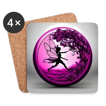 Enchanting Elf Fairy - Coasters (set of 4) - white - Front