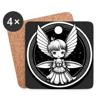 Goth Gothic dear elf - Coasters (set of 4) - white - Front