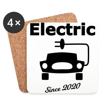 Les voitures de 2020 - Dessous de verre (lot de 4) - blanc - Devant