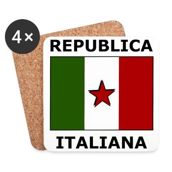 Die Republik Italien - Untersetzer (4er-Set) - Weiß - Vorne