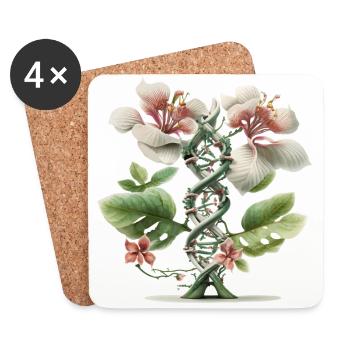 DNA Orchid Cadeau - Dessous de verre (lot de 4) - blanc - Devant