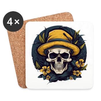 Le Contraste Éclatant de la Vie et de la Mort - Dessous de verre (lot de 4) - blanc - Devant