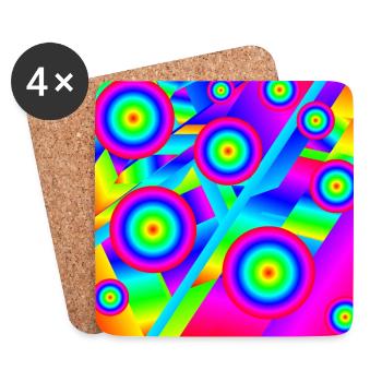 Abstract Music - Coasters (set of 4) - white - Front