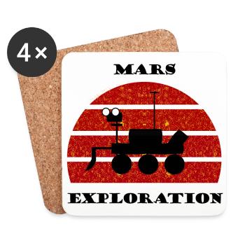 L’expédition spatiale - Dessous de verre (lot de 4) - blanc - Devant